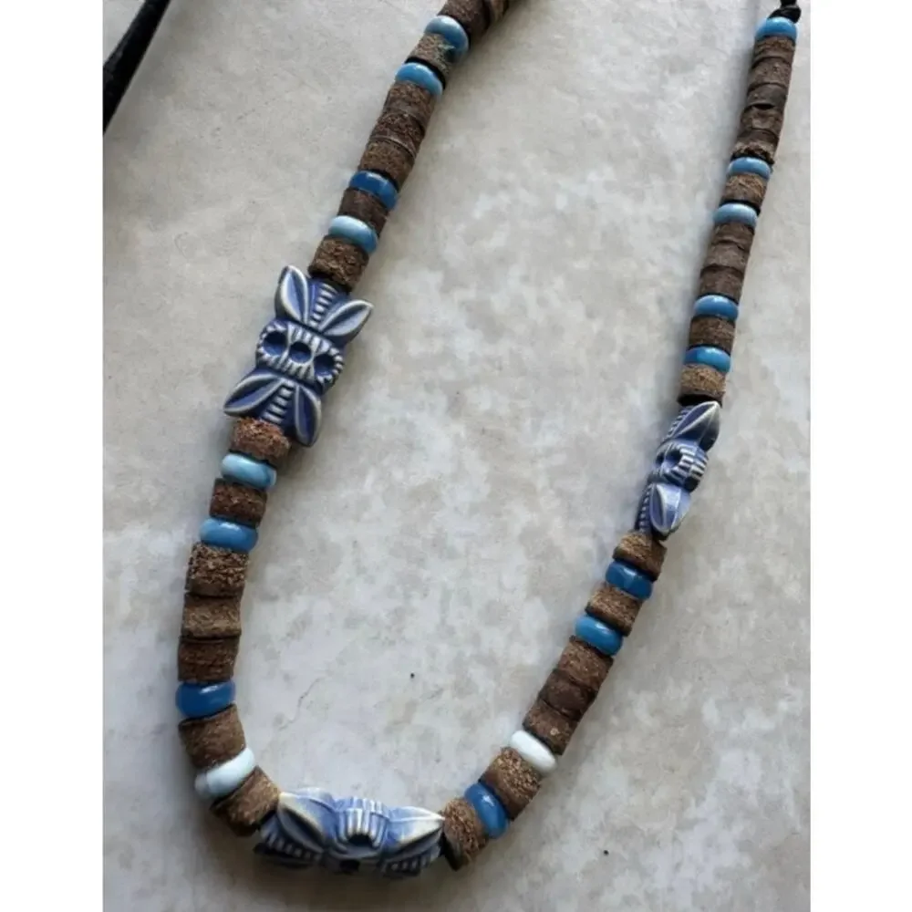 Boho Statement Necklace Bundle Wood Shell Beaded Mixed Lot of 7